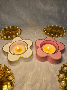 Flower Shaped Candle Holders