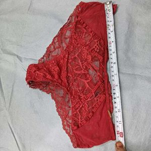 😍 Red Lace High-Waisted Briefs