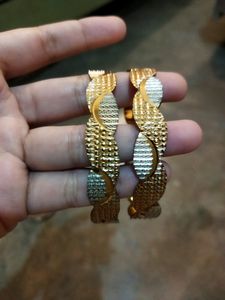 Bangles. Golden And White Bangles