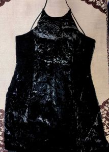 Elegant Black Velvet Mini Dress