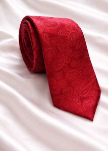 Classic Red Paisley Silk Tie