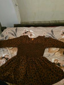 Chic Brown Leopard Print Peplum top