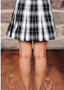 Plaid Pleated Mini Skirt