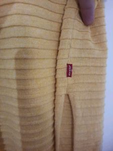 Mustard Yellow Textured Knit Top