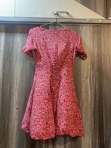 Pink Print Button Down Dress