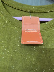 New branded Sparkly Olive Green T-Shirt for M &amp; L