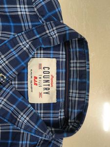 Blue Plaid Casual Shirt