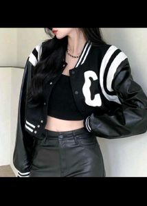 Varsity Leather Bomber Jacket