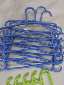 Bundle of Colorful Plastic Hangers