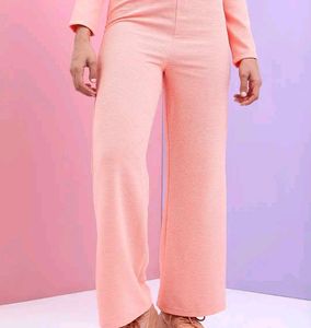 Peach Wide Leg Pants