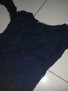 Elegant Navy Blue Kurta with Geometric Embroidery