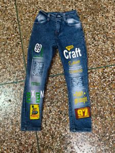 Stylish Graphic Print Jeans