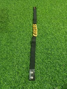 Black & Gold Chain Streachble Belt