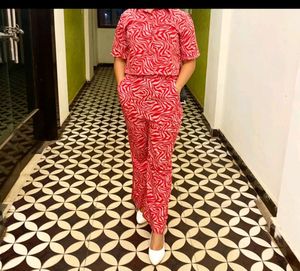 Pink Zebra Print Matching Set