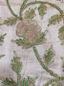 Beige Embroidered Kurta