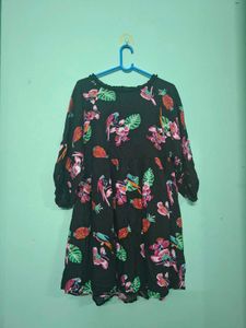Tropical Print Mini Dress