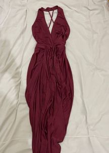 Elegant Deep V-Neck Party Dress