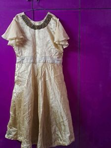 Elegant Ethnic Gown with beautiful neck embroidery