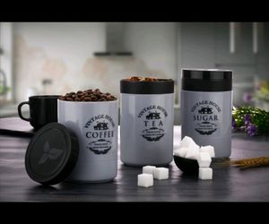 Tea, Coffee, Sugar Containers set (3pcs)