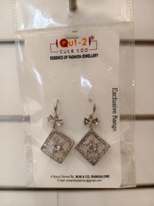 Cute Yellow Flower Heart Earrings