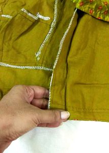 Gujarati work saree on badni print With Blouse