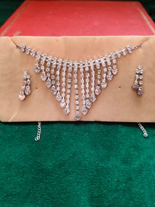 Sparkling Waterfall Necklace &amp; Earrings Set
