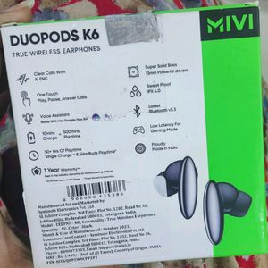 MiVi DUOPODS K6 True Wireless Earphones.