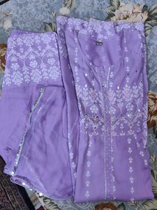 40 Size -l Lavender Anarkali Set