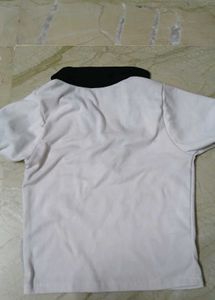 White &amp; Black V-Neck T-Shirt