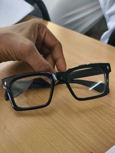 Stylish Black, Clear Frame Glasses