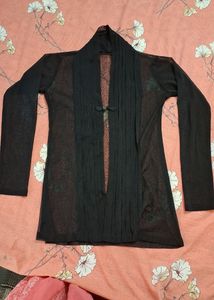 Sheer Black Cardigan