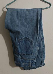 Light Wash Straight Denim Jeans
