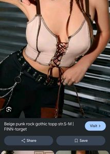 16279. Cream Corset Style Crop Top