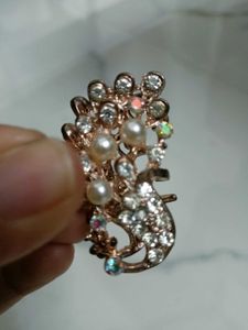 alloy Hair Claw Clip Rhinestone Accent