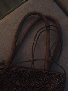Detailed Sequins Sling Bag with Tassel