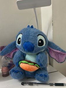 Cute Stitch Plush Toy with Burger