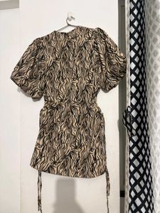 Stylish Animal Print Mini Dress