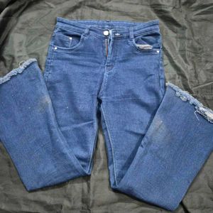Blue Flare Jeans / denim bootcut y2k