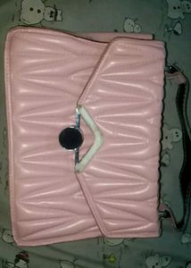 Chic Pink Quilted Clutch Bag