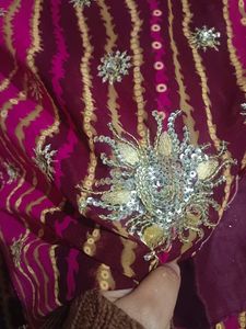 Elegant Embroidery Work Sarree