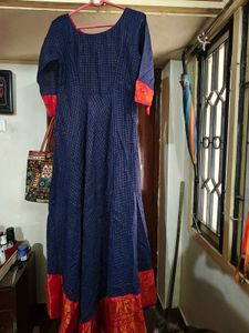 pure cotton sungudi long gown