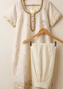 Elegant Whitecream suit  Set with Dupatt