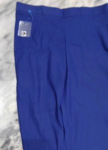 Blue Straight Leg Trousers