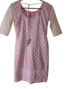 Pink Sequined Kurta