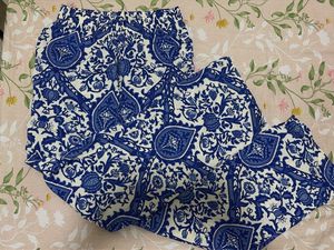 Stylish Blue &amp; White Palazzo Pants