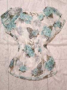 Coquette floral babydoll top💮