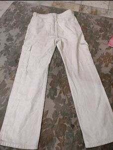 Zara women's cargo off white