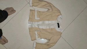 Beige Textured Jacket