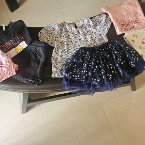 Kids Clothes- Blue Blouz top and Skirt