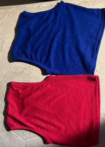Ribbed Racerback Crop Tops (Set of 2)
